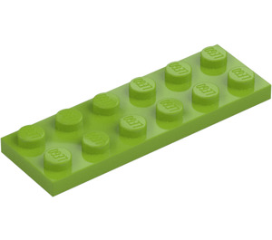 LEGO Limoen Plaat 2 x 6 (3795)