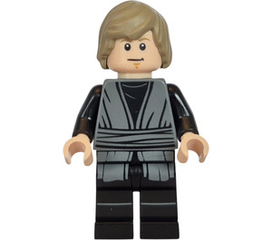 LEGO Luke Skywalker met Dark Stone Grijs Jedi Robe en Donker zandbruin Haar Minifiguur