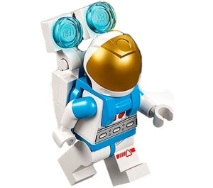 LEGO Lunar Research Astronaut - Mannelijk met Rugzak Minifiguur