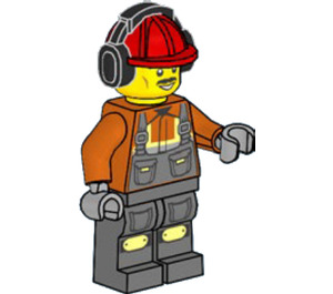 LEGO Mannelijk Bouwvakker Minifiguur