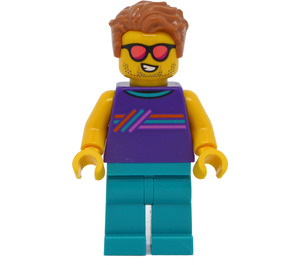 LEGO Man - Dark Paars Vest Minifiguur