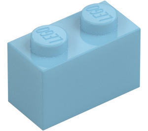 LEGO Medium azuurblauw Steen 1 x 2 (3004 / 93792)