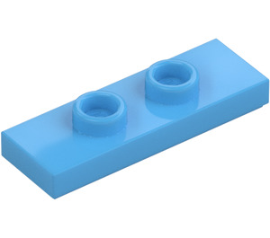 LEGO Medium blauw Plaat 1 x 3 met 2 Noppen (34103)