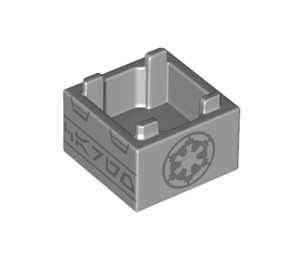 LEGO Doos 2 x 2 met Imperial logo en Aurebesh Characters (‘CARGO’) (69870 / 103543)