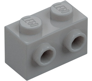 LEGO Medium steengrijs Steen 1 x 2 met Noppen aan Eén Kant (11211)