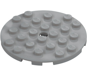 LEGO Plaat 6 x 6 Rond met Pin Gat (11213)