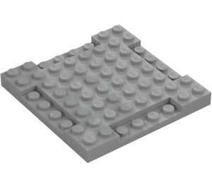 LEGO Medium steengrijs Plaat 8 x 8 x 0.7 met Cutouts (2628)