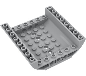 LEGO Medium steengrijs Helling 8 x 8 x 2 Gebogen Omgekeerd Dubbele (54091)