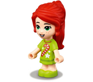 LEGO Mia met Candy Cane Top Minifiguur