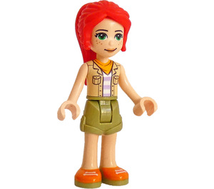 LEGO Mia met Zandbruin Shirt en Oranje Neck Sjaal Minifiguur