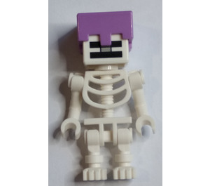 LEGO Minecraft Skelet met Medium Lavendel Helm Minifiguur