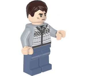 LEGO Neville Longbottom met Grijs Cardigan en Sand Blauw Benen Minifiguur