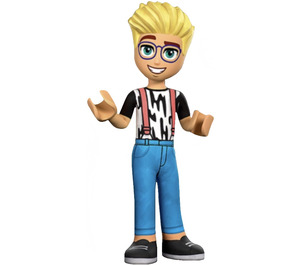 LEGO Olly met Zwart en Wit Top en Suspenders Minifiguur