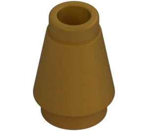 LEGO Parelmoer goud Kegel 1 x 1 (28701 / 59900)