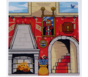 LEGO Plastic Lenticular Achtergrond met Gryffindor Common Room (104681)