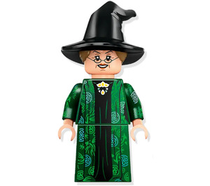 LEGO Professor Minerva McGonagall met Zwart Krom Hoed en Printed Armen Minifiguur