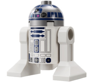 LEGO R2-D2 met Plat Zilver Hoofd en Dark Roze Dots met Printed Rug Minifiguur