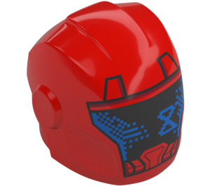 LEGO Helm met Glad Voorkant met Zandloper en Pixels (28631 / 102992)