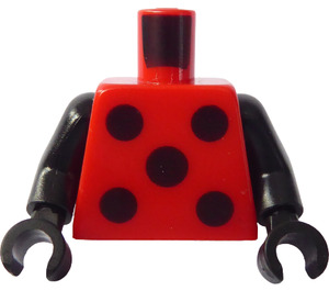 LEGO Rood Ladybird Meisje Minifiguur Torso (973)