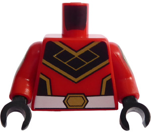 LEGO Minifiguur Torso met Super Warrior Decoratie met Rood decorated Armen en Zwart Handen (973)