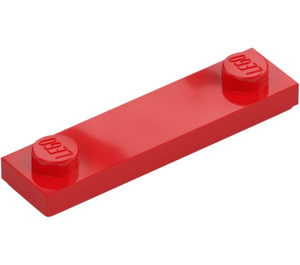 LEGO Rood Plaat 1 x 4 met Twee Noppen (41740)