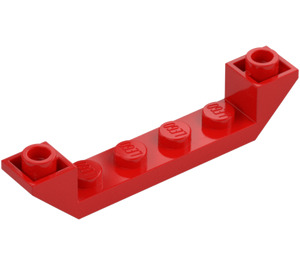 LEGO Rood Helling 1 x 6 (45°) Dubbele Omgekeerd met Open Midden (52501)