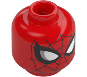 LEGO Spider-Man Hoofd met Groot Wit en Zilver Ogen (3626 / 78941)