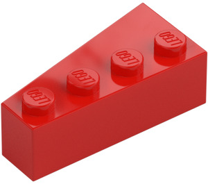 LEGO Rood Wig Steen 2 x 4 Rechts (41767)