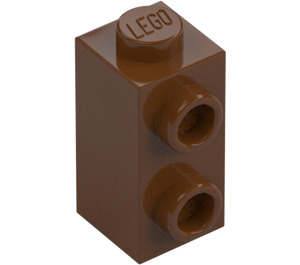 LEGO Roodachtig bruin Steen 1 x 1 x 1.6 met Twee noppen aan de zijkant (32952)