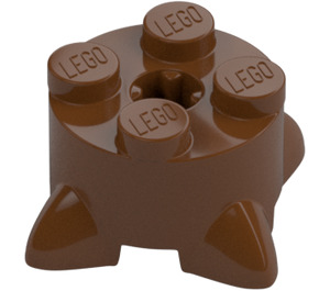 LEGO Steen 2 x 2 Rond met Roots / Feet en Asgat (5256)