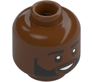 LEGO Roodachtig bruin Karamo Bruin Minifiguur Hoofd (3626 / 78508)