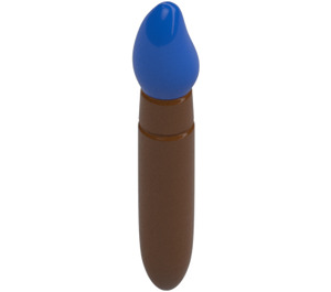 LEGO Roodachtig bruin Paint Brush met Blauw Top (15232 / 65695)