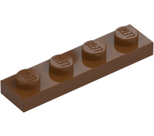 LEGO Roodachtig bruin Plaat 1 x 4 (3710)