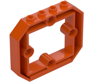 LEGO Roodachtig oranje Paneel 1 x 6 x 4.3 met Venster (49699)