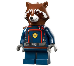 LEGO Raket Raccoon met Reddish Bruin Bont en Dark Blauw Pak Minifiguur