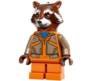 LEGO Raket Raccoon met Reddish Bruin Bont en Oranje Pak Minifiguur