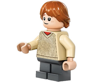 LEGO Ron Weasley met Zandbruin Trui Minifiguur