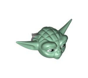 LEGO Yoda Hoofd met Recht Oren en Grijs Haar (85290)