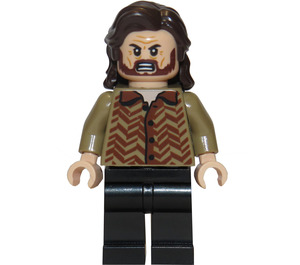 LEGO Sirius Zwart met Donker zandbruin Shirt Minifiguur