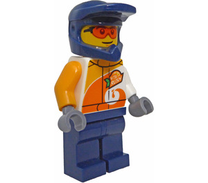 LEGO Stuntman Quad Bestuurder met Blauw Helm Minifiguur