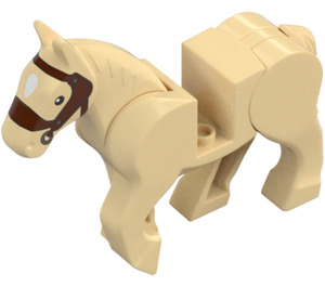 LEGO Zandbruin Paard met Bruin Teugel (10509)