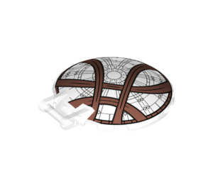 LEGO Dish 6 x 6 met Handvat met Skylight met Koper Swirls (18675 / 80918)