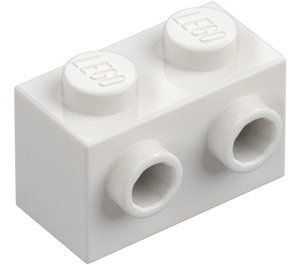 LEGO Wit Steen 1 x 2 met Noppen aan Eén Kant (11211)