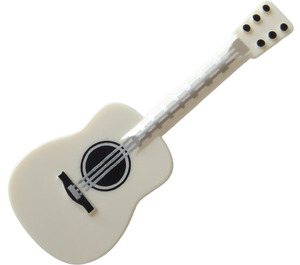 LEGO Guitar met Zilver Strings en Zwart Tuning Knobs (25975 / 60411)