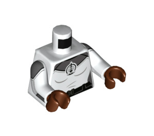 LEGO Minifiguur Torso met Zwaard logo en Dark Stone Grijs Shoulders (973)