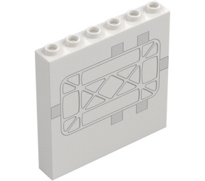 LEGO Paneel 1 x 6 x 5 met Map / Hexagonal Layout (59349 / 106816)