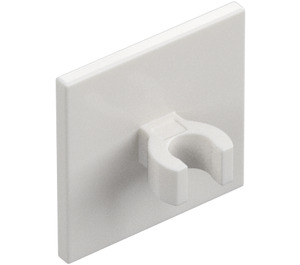 LEGO Wit Roadsign Clip-aan 2 x 2 Vierkant (15210 / 65673)