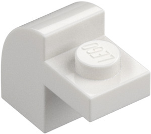 LEGO Wit Helling 1 x 2 x 1.3 Gebogen met Plaat (6091 / 32807)