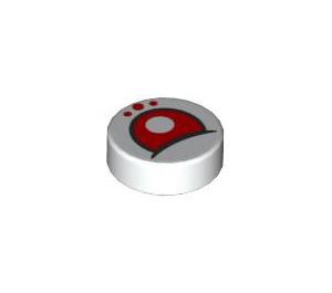 LEGO Tegel 1 x 1 Rond met Rood Konijn Oog (35380 / 101520)