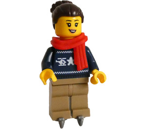 LEGO Vrouw met Holiday Trui Minifiguur